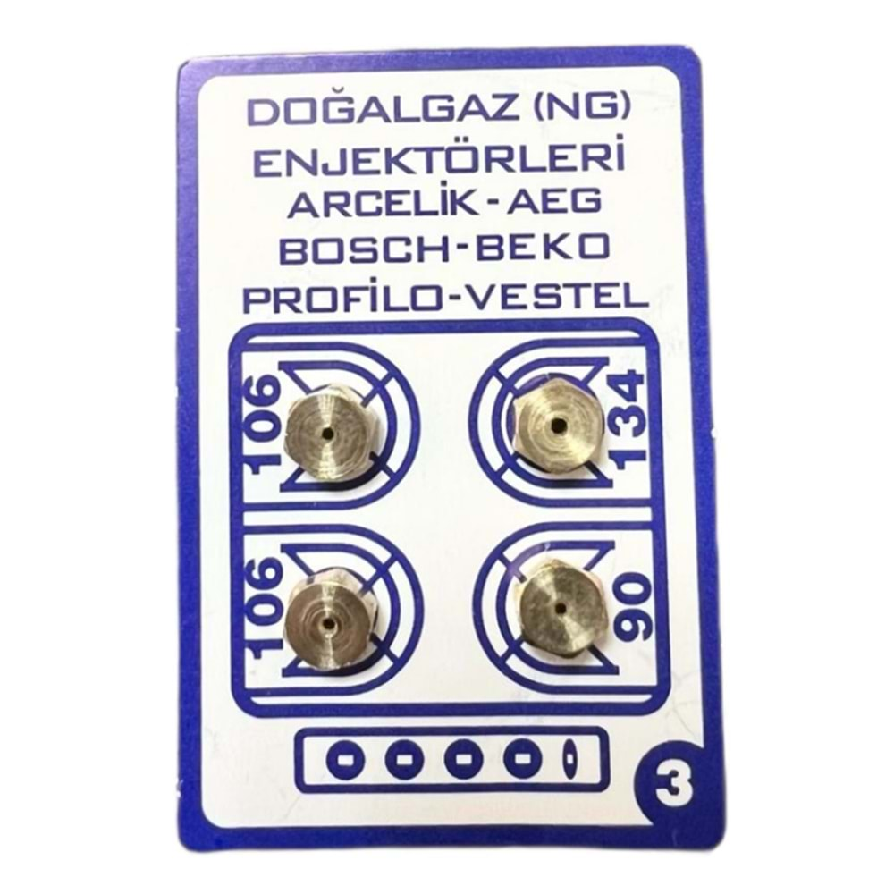 ENJEKTÖR 7 MM DOĞALGAZ (AEG-BOSCH)(NO:3)