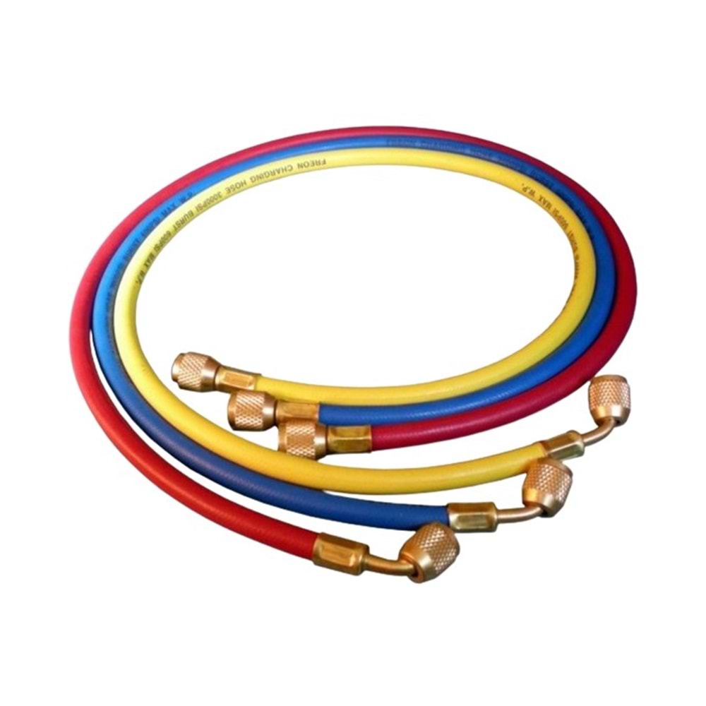 HONGSEN GAZ ŞARJ HORTUMU 3.LÜ SET 90CM R22-R134