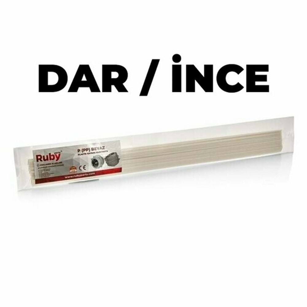PP DAR - GENİŞ BEYAZ PLASTİK KAYNAK ÇUBUK