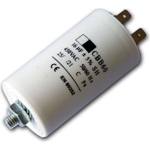 KONDANSATÖR 16uF 450V PLASTİK GÖVDE