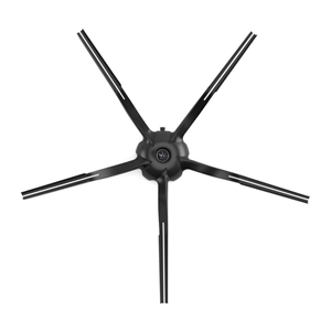 Tüm Xiaomi Roborock Modelleri ile Uyumlu Robot Süpürge Yan Fırçası 5 Kollu Yeni Tasarım - Siyah Renk