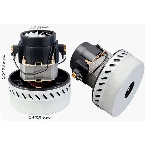 BT60-24 Çift Fanlı Süpürge Motoru (Bakır Sargı 400W 24V)